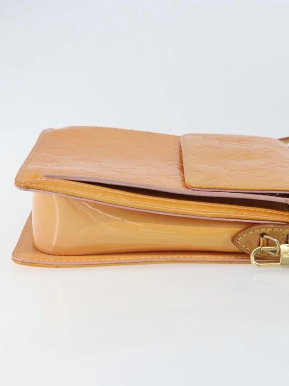 LOUIS VUITTON Monogram Vernis Motto Pouch Marshmallow Pink M91312 - Picture 5 of 15